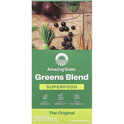 Amazing Grass, Greens Blend, Superfood, The Original, 15 individual packs, 8 g (0.28 oz) each