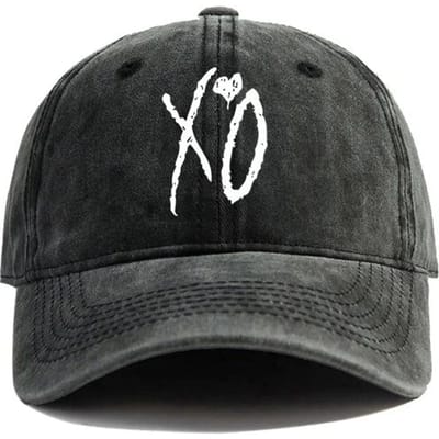 Xo The Weeknd Baseballpet Verweerde Petten Pet Mannen Retro Buiten Zomer Verstelbaar Papa Hoed Mode Adjustable black