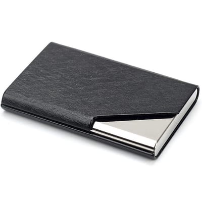 Portefeuille de luxe Porte-cartes de crédit d'affaires Pour femmes Hommes Marque de mode Étui à cartes Boîte à cartes porte-cartes de visite noir