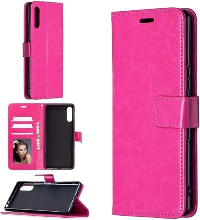 LuxeBass Hoesje geschikt voor Sony Xperia 5 II - Bookcase Roze - portemonnee hoesje gsm hoesje - telefoonhoes - telefoonhoesjes