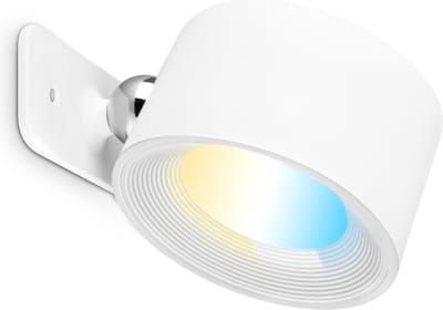 B.K.Licht - Oplaadbare Wandlamp - zonder voeding - met oplaadbare batterij - magnetisch - 360° draaibar - dimbaar - CCT - Wit