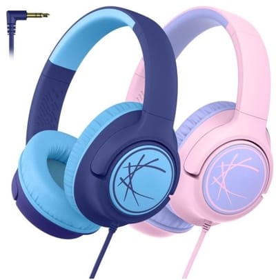 StayPowered Kinderheadset - Gehoorbescherming en Gemoedsrust Gecombineerd! - met Volumebegrenzing - Kristalhelder Stereogeluid - Draaibare Oorschelpen - Verstelbare Hoofdband - Compact Design - Jongen/Meisje Set - Levering Sneller dan Aangegeven!