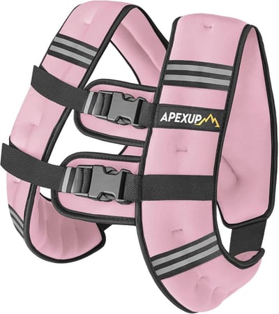 Gewogen vest voor trainen - 15 lbs - Reflecterende strepen - Verzwaarde sportuitrusting voor krachttraining en hardlopen