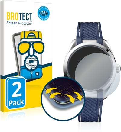BROTECT - Screenprotector voor Omega Seamaster AQUA TERRA 150 M (41mm) - Folie Beschermfolie matte volledig dekking 2 Stuks