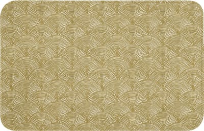 Badmat 80x50 cm - Antislip - Waaier - Geometrisch - Groen - Badmatten voor badkamer - Badkamermat - Douchemat - Badkamer mat