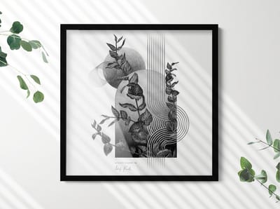 Coloray Zwarte Fotolijst - Minimalistische Fotolijst Zwart - 50x50 cm - Lijst Voor Foto’s - Zwart Fotolijst - Minimalistische Fotolijst - Fotolijst Voor Slaapkamer - Strakke Fotolijst - Fotolijst Voor Kunstwerk