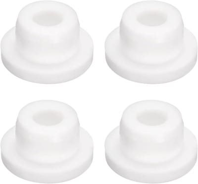 Set van 4 Witte Rubberen Stopper Voor Gaten van 17 mm