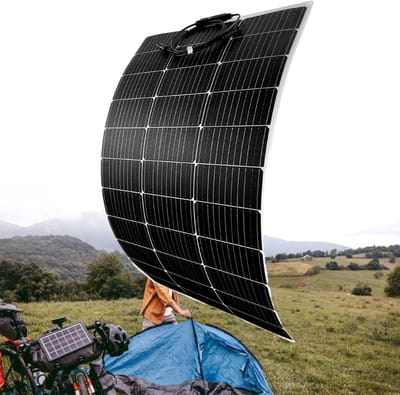 Flexibel Zonnepaneel - Monokristallijn Paneel - Acculading Off-Grid - Hoog Rendement Module - 520 Watt - Zwart