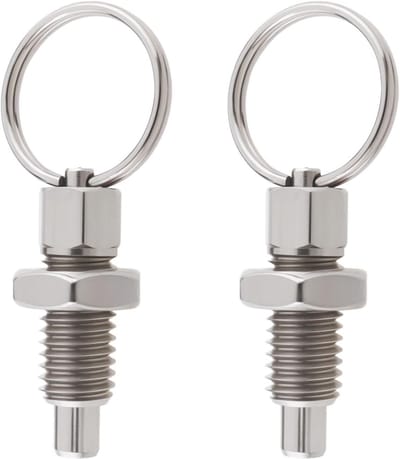 Dailygoody - Veerontstopper M10 - Roestvrij Staal - Duurzaam en Corrosiebestendig - Zilver - Korte Handmatig Intrekbare Ontstopper - Perfect voor