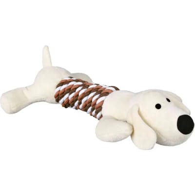 Dieren hondenspeelgoed met pluche touw Trixie