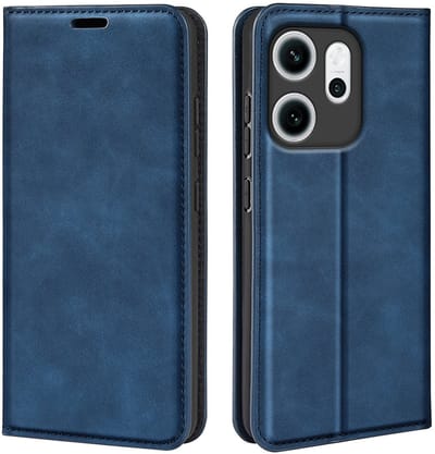 MobyDefend Hoesje - Geschikt voor Oppo Reno14 F / Oppo Reno14 FS - Luxe Wallet Bookcase (Magnetische Sluiting) - Blauw