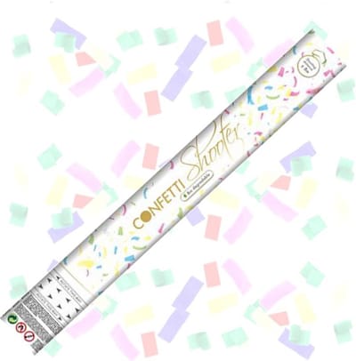 Confetti shooter multi kanon - Biologisch rijstpapier 40 cm.