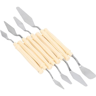 8 Pièces Couteau à Palette Acier Inoxydable Design de Manche Ergonomique Ensemble de Couteaux à Peindre Multifonction pour beige