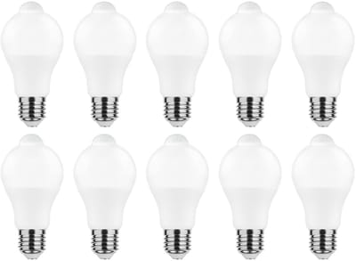 Modee E27 LED Lamp 8.8W met Bewegingssensor - 806lm - 4000K - Neutraal Wit - Globe A60 - Vervangt 60W Halogeen Gloeilamp - 10 stuks