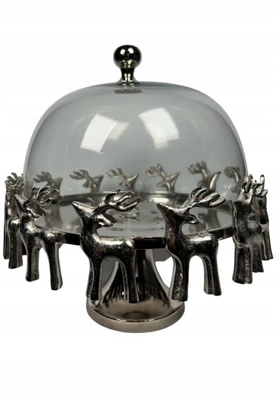 Metalen Decoratieve Schaal met Rendier - 32 cm