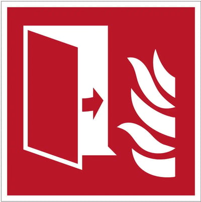 Brandwerende deur bord – F007 | gecoat dibond materiaal | 10 x 10 cm