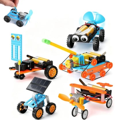 5 Stuks STEM Speelgoed – DIY Robot Bouwpakket voor Kinderen – Techniek Experimenten met Motor en Gereedschap – Educatief Bouw- en Onderzoekspeelgoed – Cadeau voor Jongens en Meisjes – Verjaardag of Kerst