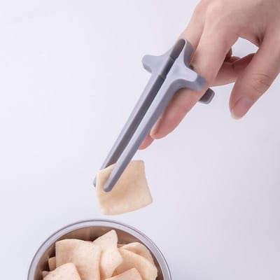 Snack Spel Anti Vieze Handen Voedselklem, Speciaal Voor Het Kijken Naar Tv-Series En Video's, Huishoudelijke Hygiëne Voedselklem Eetstokjes grijs