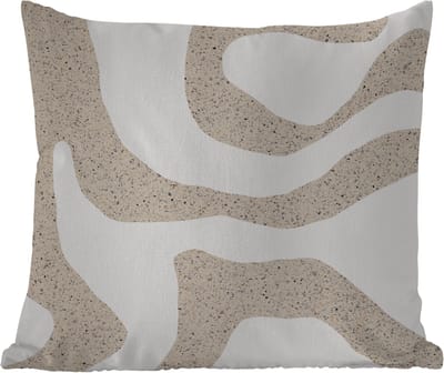 Sierkussen Buiten - Abstract - Terrazzo - Design - Beige - 60x60 cm - Weerbestendig