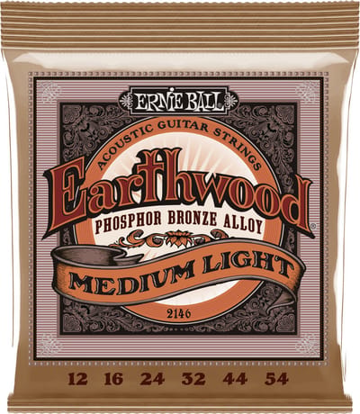 Ernie Ball Earthwood - Akoestische Gitaarsnaren - Phosphor Bronze - Medium Light Gauge - 12-16-24-32-44-54