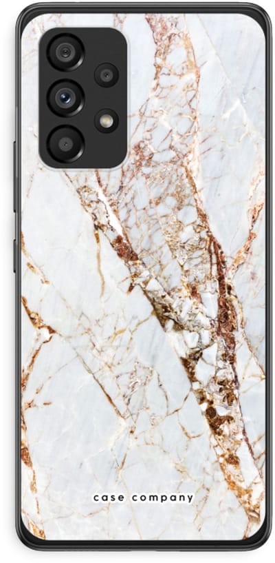 Case Company® - Hoesje geschikt voor Samsung Galaxy A53 5G hoesje - Goud marmer - Soft Cover Telefoonhoesje - Bescherming aan alle Kanten en Schermrand