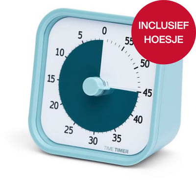 Time Timer® MOD Home Editie - Lake Day Blue - 60 Minuten - Inclusief Hoesje Dreamsicle Orange