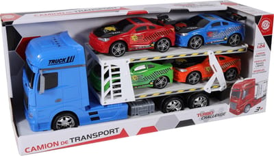 MGM - Transportwagen + (4 voertuigen) Voiture - Camion de transport friction (+ 4 véhicules)