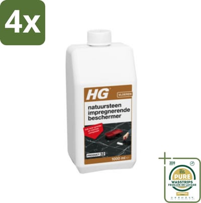 HG Impregnerende Beschermer 1 liter - Voordeelverpakking - 4 stuks - Vuilwerend natuursteen - Vlekwerend natuursteen
