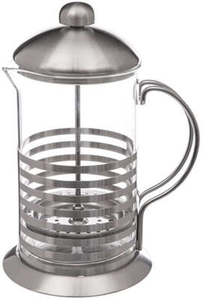 5Five Cafetiere French Press koffiezetter - koffiemaker pers - 800 ml - glas/rvs - Koffiezetapparaat voor verse koffie - 16 x 12 x 22 cm