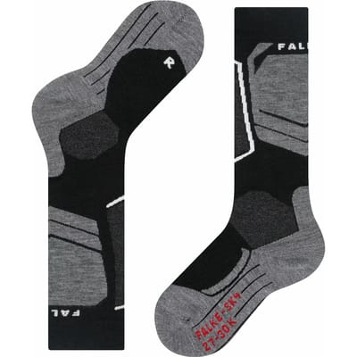 FALKE SK4 warm dun wol functioneel materiaal skisokken kinderen zwart - maat 23-26