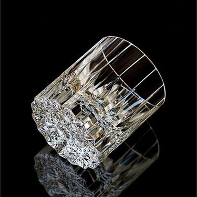 Diamantgeslepen Asterisme Handgesneden Kristal Ouderwets Glas Dik Zwaar Klassiekers Whiskey Stenen Wijn Glas Bier Beker Lowball 250ml gray