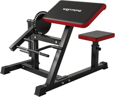 Biceps Halterbank - Fitness Bank - Krachttraining Bovenlichaam - 2-in-1 Biceps Triceps - 105x95x80 cm - Zwart