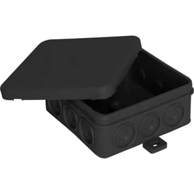 Kopp Kabeldoos Met Doordruk Membramen Ip54, 85x85x40mm, Zwart