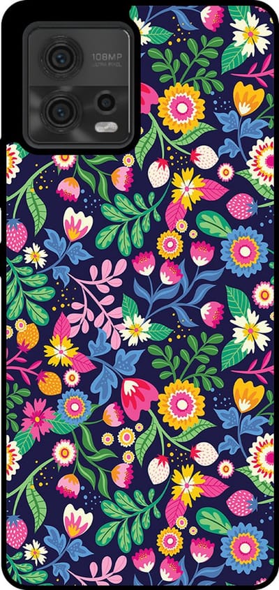 Smartphonica Telefoonhoesje Geschikt voor Motorola Moto G72 met bloemen opdruk - TPU backcover case flower design geschikt voor Motorola Moto G72