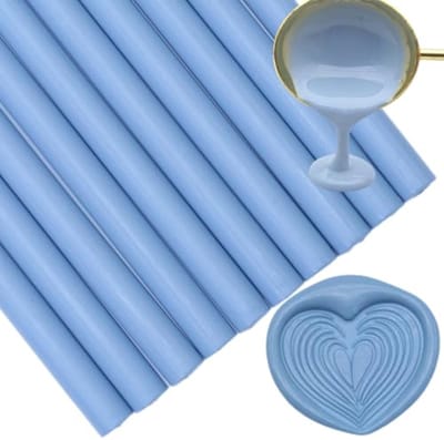 Stofblauwe wax-sealsticks - 10 stuks voor lijmpistool en was-zegelstempel