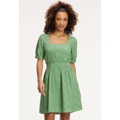 Shiwi Ladies Jenn Dress 3d Palm Embro Green Greek Palm Size: L | Mini Dresses Outlet | Dames | Groen