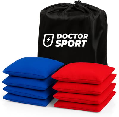 Originele Cornhole Bean Bag Set (8) - 4 rode en 4 blauwe Cornhole zakjes - Hoogwaardige Kwaliteit