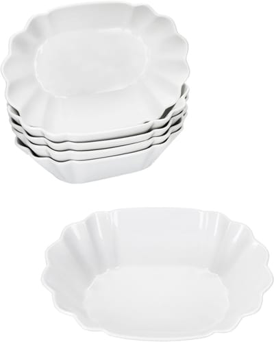 Set van 6 FRITTA XXL ovale witte porseleinen chipsschaal 23.5x17cm - 24302110