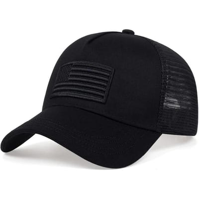 VS Vlag Mesh Baseballpet Zomer Ademende Pet Mannen Vrouwen Tactische Petten Unisex Hip Hop Petten Outdoor Sport Trucker Petten black