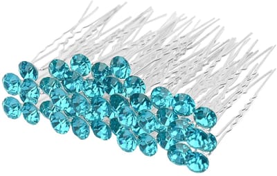 Dailygoods- Haarspelden 25 stuks - U-vormig - Strass-steentjes - Bruidsaccessoires - Gala-styling - Elegant en stevig - Haarklemmen