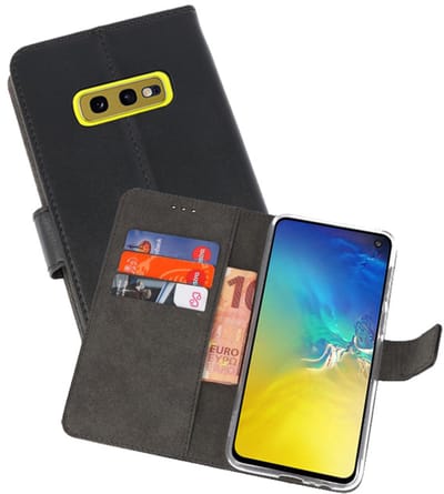 Booktype Telefoonhoesjes - Bookcase Hoesje - Wallet Case - Geschikt voor Samsung Galaxy S10e - Zwart