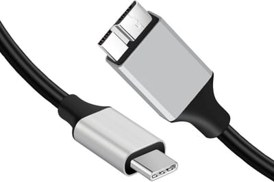 USB-C naar Micro B - harde schijf kabel - hard disk adapter - Micro B 3.0 -5Gbs - 30 CM - zwart - Provium