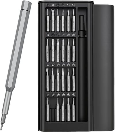 Complete Precisie Schroevendraaierset van 25 Stuks met S2 Stalen Bits voor Reparatie van Elektronica, Mobiele Telefoons, Laptops en Spellenconsoles