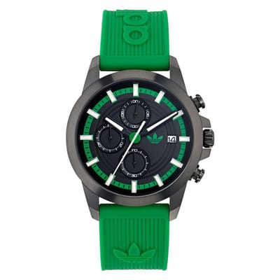 Adidas Originals Expression Two Chrono AOFH24522 Horloge - Siliconen - Groen - Ø 43 mm