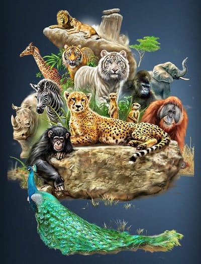 VDTOYS® DIAMOND PAINTING volwassenen - VDT021 -vierkante steentjes - full -  groot formaat - nieuwe tekeningen - 45 op 55 cm (canvas) - 40 op 50 (foto)