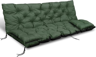 Waterdicht Schommelbank Kussen Set Groen (100x60x50 cm) - Inclusief 2x Kleinere Kussens