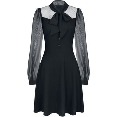 Hell Bunny - Gothic Midi-jurk - Darcia Mid Dress - XS tot 4XL - voor Vrouwen - zwart