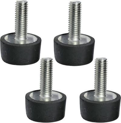 Rubberen Voetjes - Set van 4 - Trillingsdempers - Ø20 mm H: 10 mm - Hardheid 40 ± 5 - Belastbaarheid 240N - Antivibratie