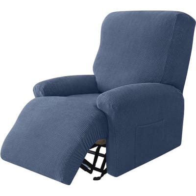 Housse de Canapé Inclinable 1 Place Pour Salon Fauteuil de Relaxation Housse Housse Extensible Paresseux Élastique Jacquard Housse de Canapé 1 Seater(4pcs)