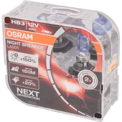 Ams-Osram Lamp Halogeen OSRAM HB3 Night Breaker Laser 12V/60W, 2 Stuk